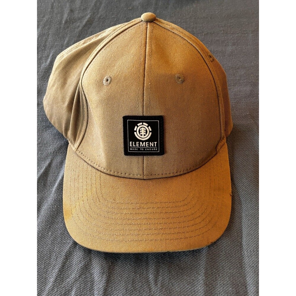 Element Tan Brown Snapback Hat Adjustable Skate Streetwear Baseball Cap OSFM EUC